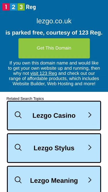 Screenshot of lezgo.co.uk