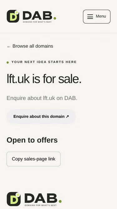 Screenshot of lft.uk