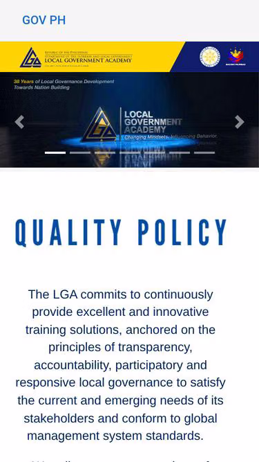 Screenshot of lga.gov.ph