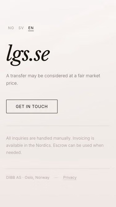 Screenshot of lgs.se
