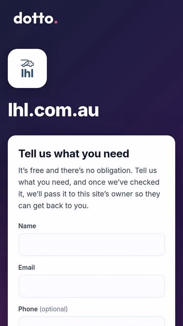 Screenshot of lhl.com.au