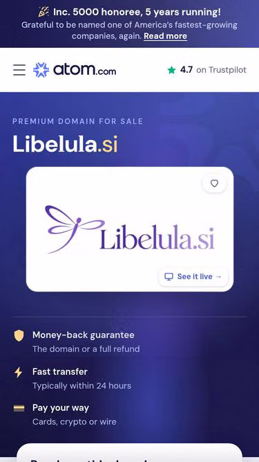 Screenshot of libelula.si
