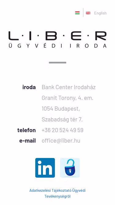 Screenshot of liber.hu