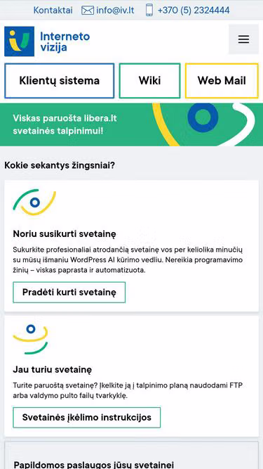 Screenshot of libera.lt