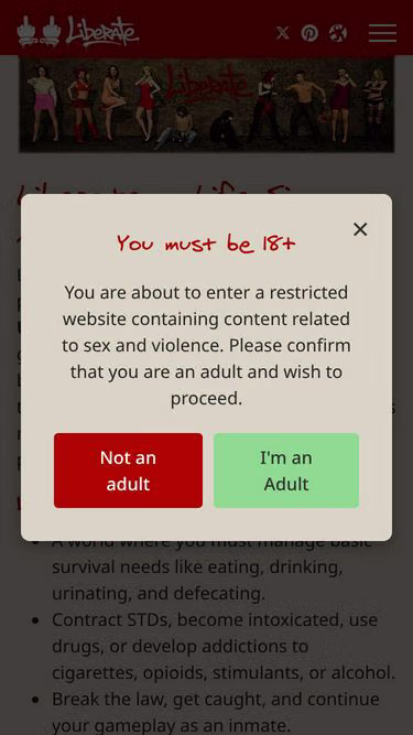 Screenshot of liberate.dad