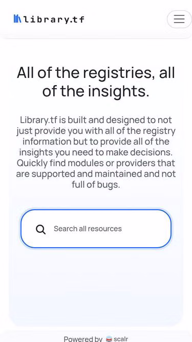 Screenshot of library.tf