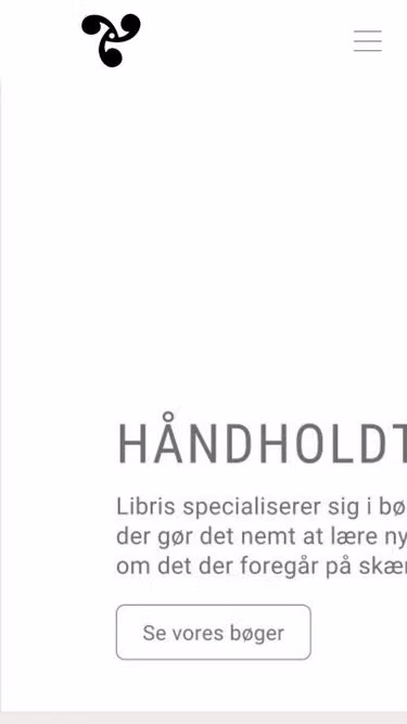 Screenshot of libris.dk