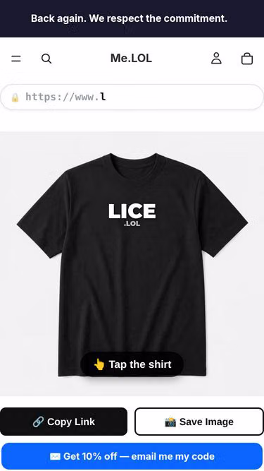 Screenshot of lice.lol