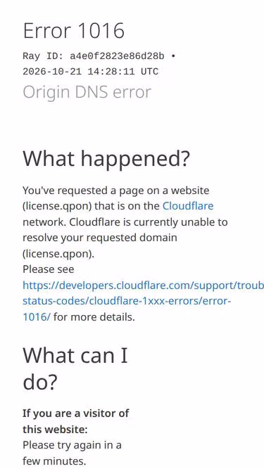 Screenshot of license.qpon