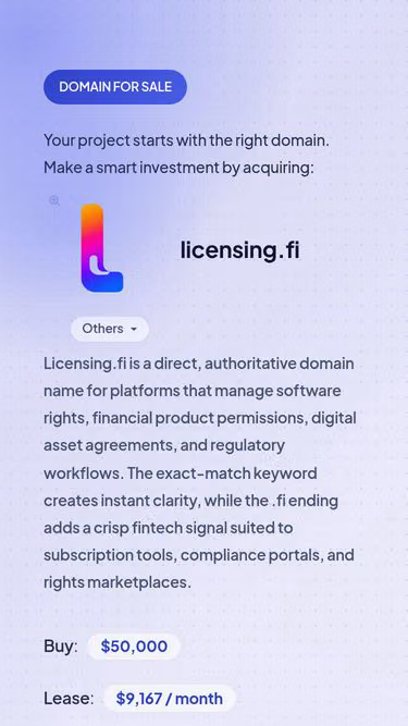 Screenshot of licensing.fi