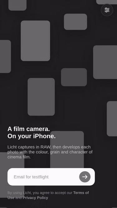 Screenshot of licht.cam