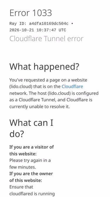 Screenshot of lido.cloud