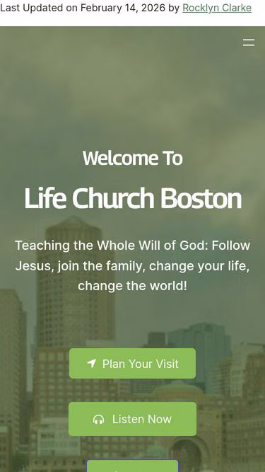 Screenshot of lifechurch.boston