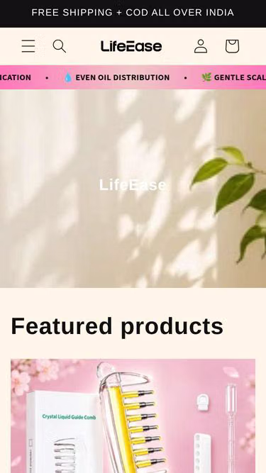 Screenshot of lifeease.shop