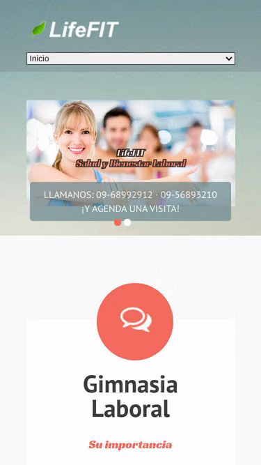 Screenshot of lifefit.cl