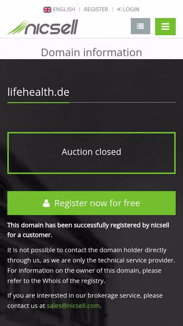 Screenshot of lifehealth.de