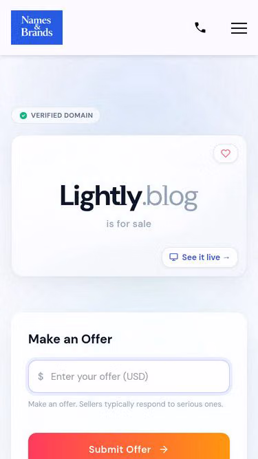 Screenshot of lightly.blog