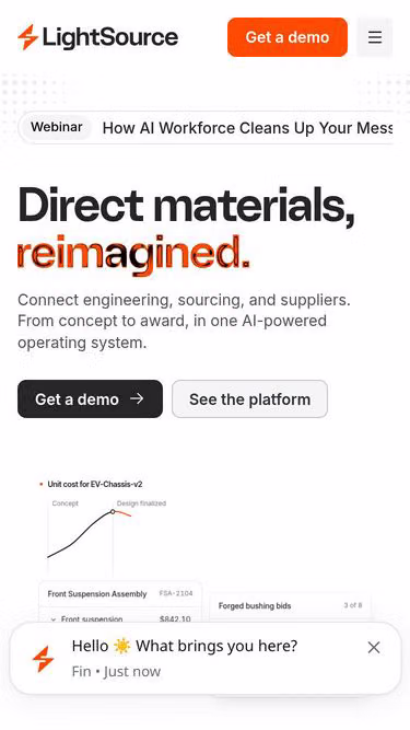 Screenshot of lightsource.supply