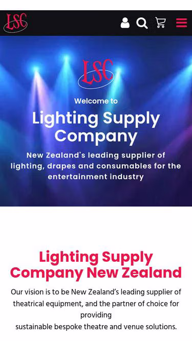 Screenshot of lightsup.co.nz