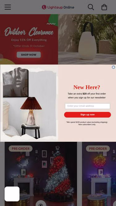 Screenshot of lightsup.com.au