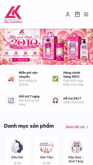 Screenshot of lika.vn