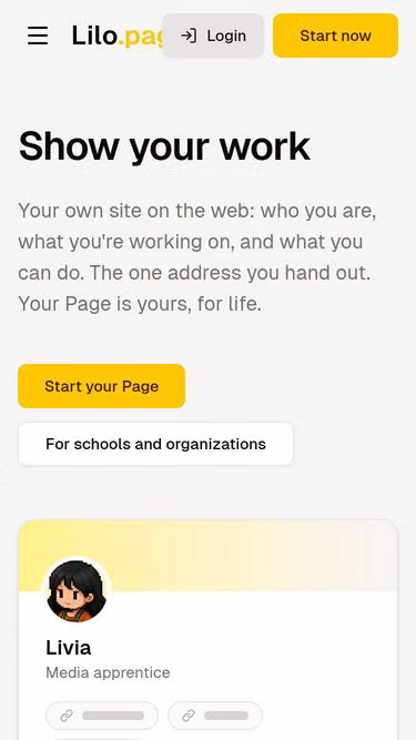 Screenshot of lilo.page