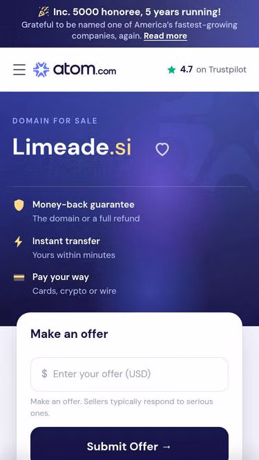 Screenshot of limeade.si