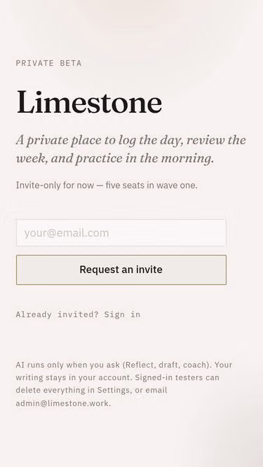 Screenshot of limestone.work