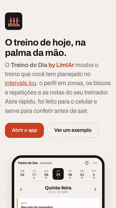 Screenshot of limiar.coach