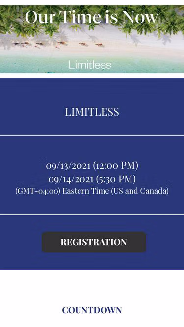 Screenshot of limitless.events