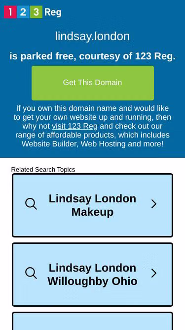 Screenshot of lindsay.london