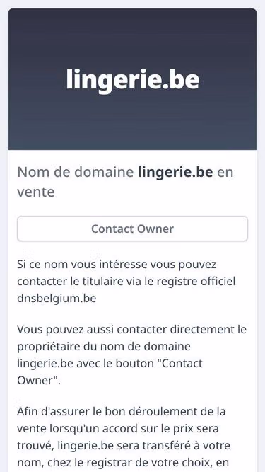 Screenshot of lingerie.be
