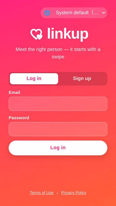 Screenshot of linkup.ing