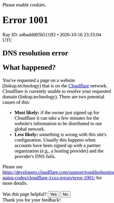 Screenshot of linkup.technology