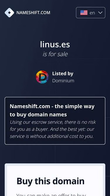 Screenshot of linus.es