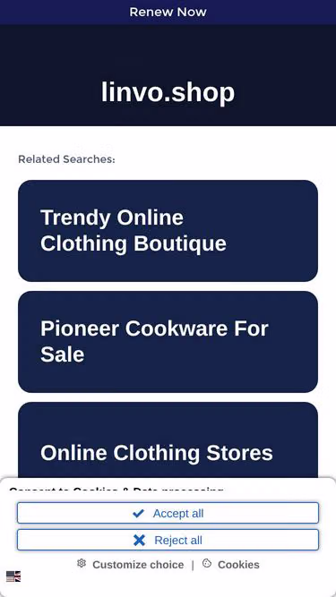 Screenshot of linvo.shop