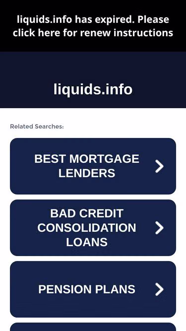 Screenshot of liquids.info