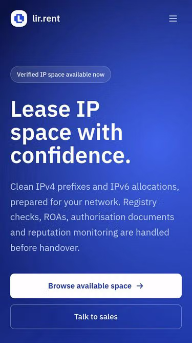 Screenshot of lir.rent