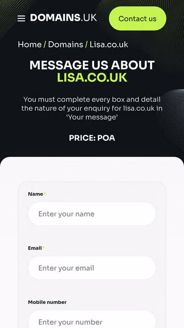 Screenshot of lisa.co.uk