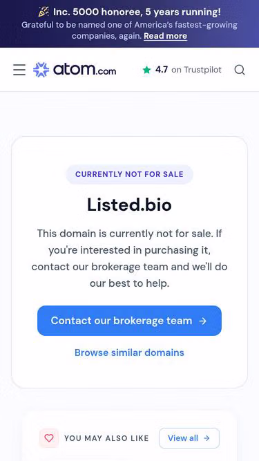 Screenshot of listed.bio