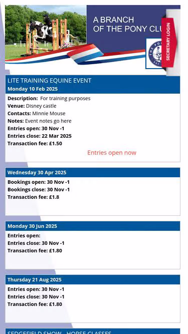 Screenshot of lite.events