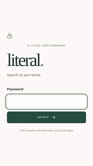 Screenshot of literal.gripe
