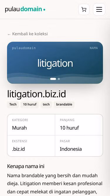 Screenshot of litigation.biz.id