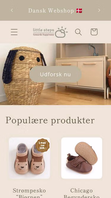 Screenshot of littlesteps.dk