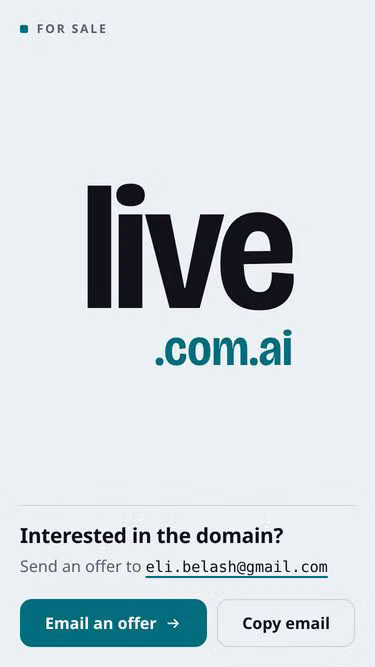 Screenshot of live.com.ai