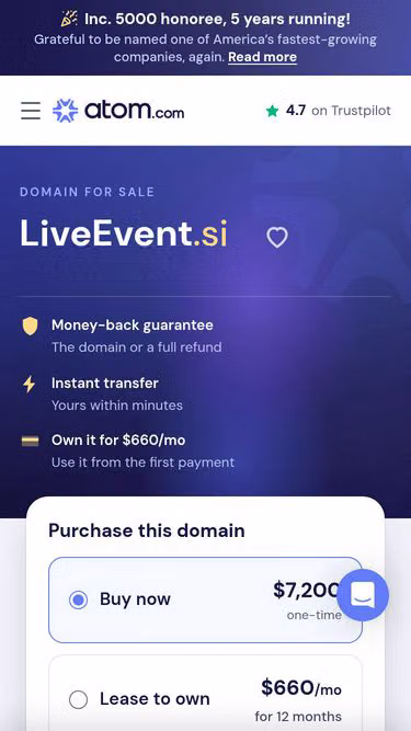 Screenshot of liveevent.si