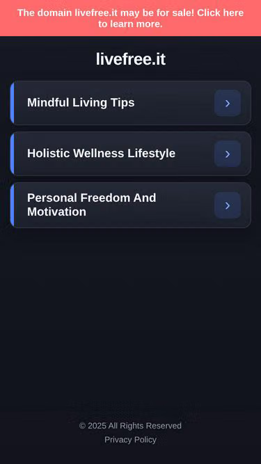 Screenshot of livefree.it