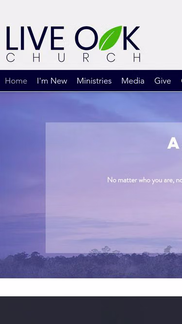 Screenshot of liveoak.church
