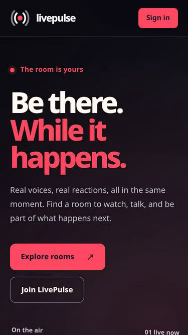 Screenshot of livepulse.tech