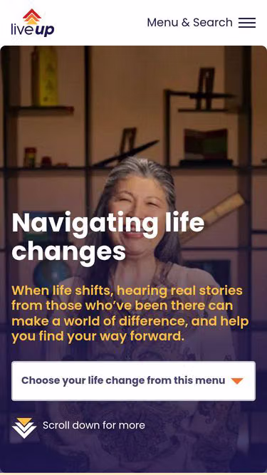 Screenshot of liveup.org.au